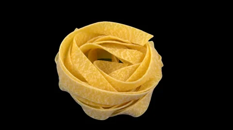 Pasta egg noodle isolated Stock Footage 34371322