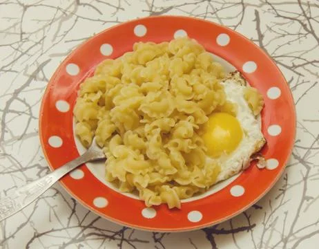 Pasta with Egg Stock Photos