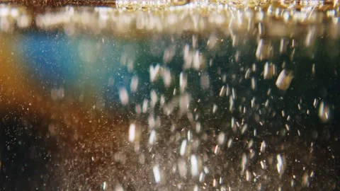 Pasta falling into boiling water. Anamorphic video Stock-Footage 296914078