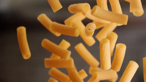 Pasta falling in slow motion Stock Footage 156786929