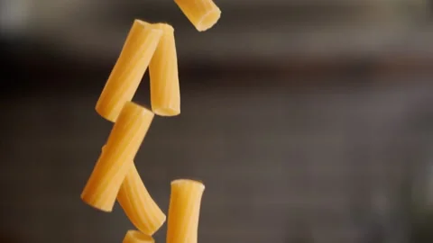 Pasta falling in slow motion Stock Footage 156809559