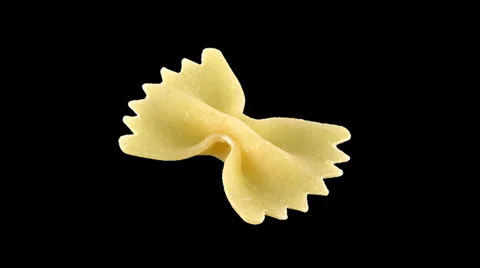 Pasta farfalle isolated Stock Footage 34371953
