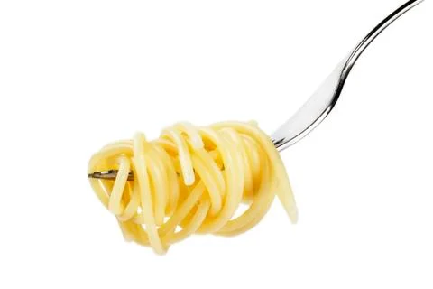 Pasta on a fork Stock-Fotos