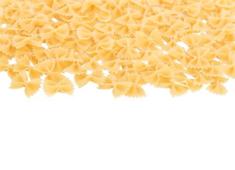 Pasta in the form of butterflies. Stock Photos