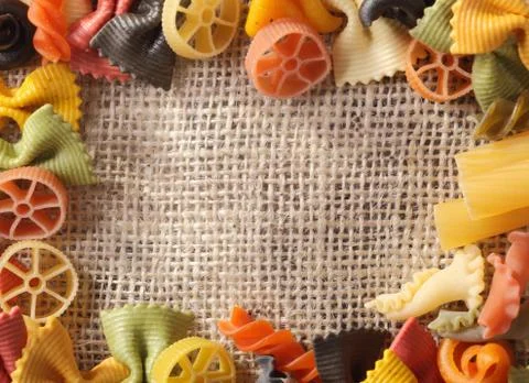 Pasta frame Stock Photos