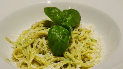 Pasta genovese rotating Stock Footage 70128030