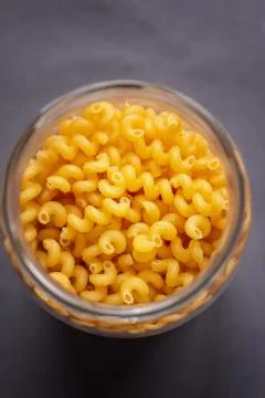 Pasta in a glass jar Stock Photos