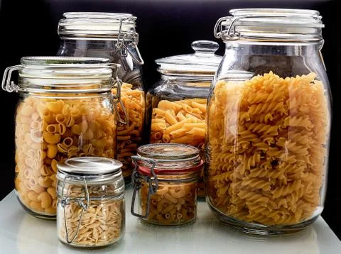 Pasta in glasses. 写真素材