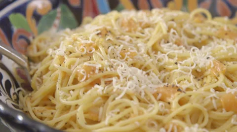 Pasta With Grated Cheese On Top Stock Footage 27295538