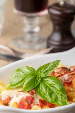 Pasta gratin Stock Photos
