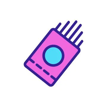 Pasta icon vector. Isolated contour symbol illustration Stock Illustration