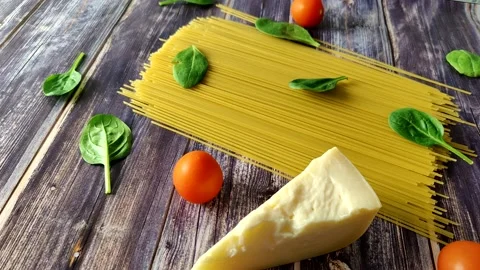 Pasta. Ingredients for cooking Stock Footage 227722560