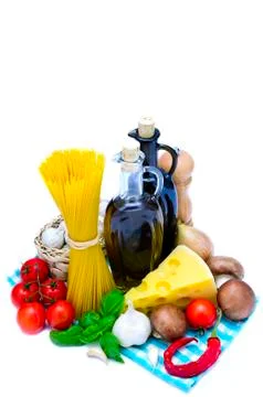 Pasta ingredients Stock Photos
