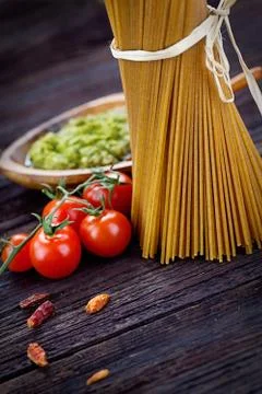 Pasta ingredients Stock Photos