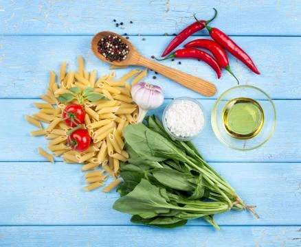Pasta ingredients Stock Photos