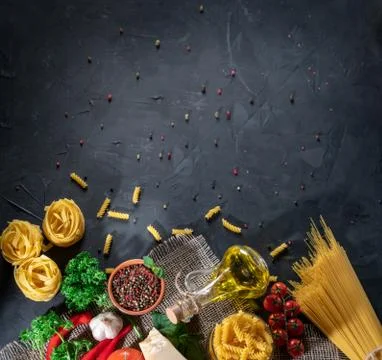 Pasta ingredients Stock Photos