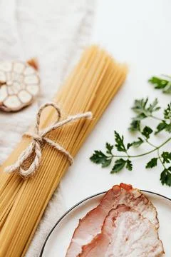 PASTA INGREDIENTS Stock Photos