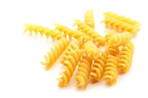 Pasta isolated on white background. Background, italian, penne, food Stock Photos