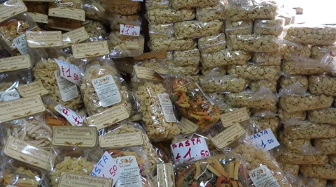 Pasta - italy - packages Stock Footage 54694133