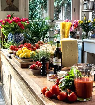 Pasta kitchen Stock Photos