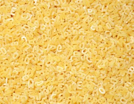 Pasta letters Stock Photos