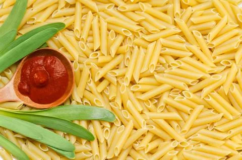 Pasta lie on the surface Fotos de archivo