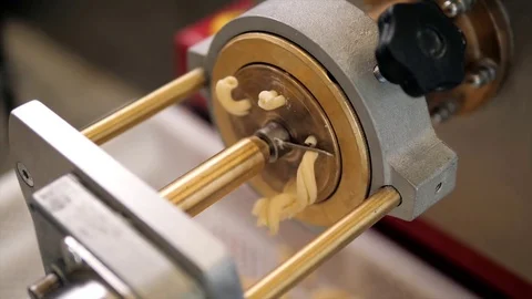 Pasta machine cafe handmade falling from homemade reastaurant italian Stock Footage 77870759