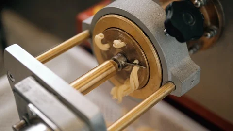 Pasta machine cafe handmade falling from homemade reastaurant italian Stock Footage 91556265