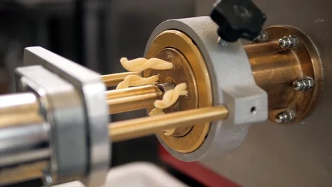 Pasta machine cafe handmade falling from homemade reastaurant italian Stock Footage 91556301