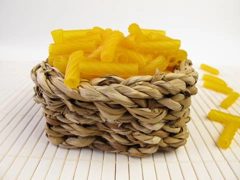 Pasta made of corn flour Stock Photos