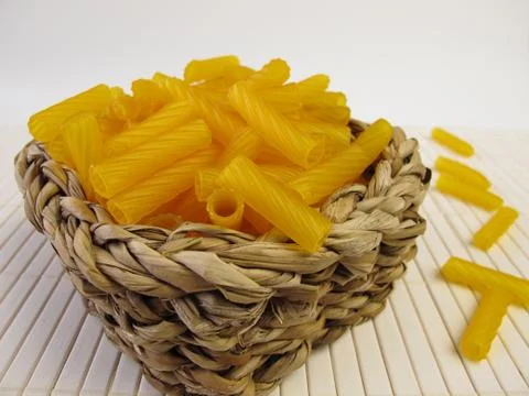 Pasta made of corn flour Stock Photos