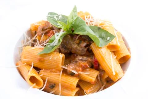 Pasta with meat Stock Photos