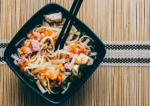 Pasta With Meat Foto stock