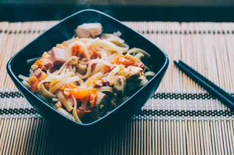 Pasta With Meat Foto stock