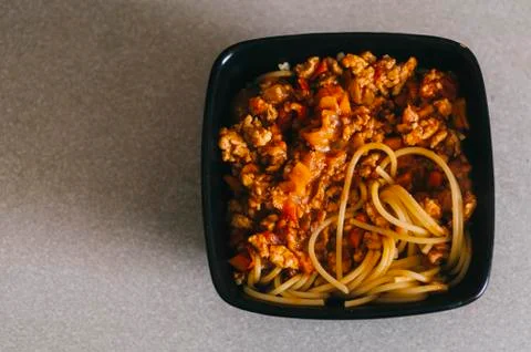 Pasta With Meat Stock Photos