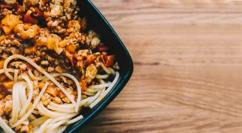Pasta With Meat Stock Photos