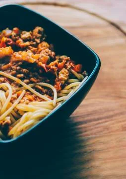 Pasta With Meat Stock Photos