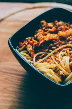 Pasta With Meat Stock Photos