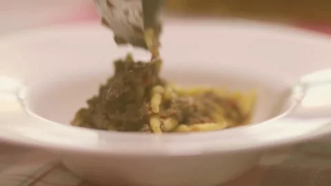 Pasta with meat sauce Stock Footage 244570847