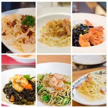 Pasta menu 스톡 사진