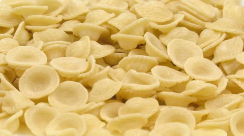 Pasta orecchiette fill Stock Footage 34387474