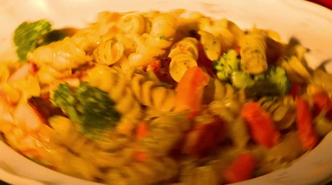 Pasta overhead turn fast Stock Footage 35177159