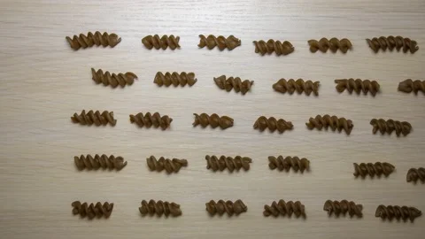 Pasta passing through - stop motion animation. 스톡 동영상 150236522