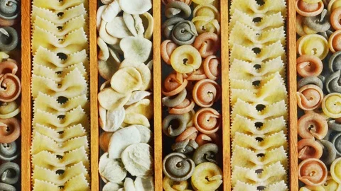 Pasta patterns food grunge vj loop Stock Footage 106537178