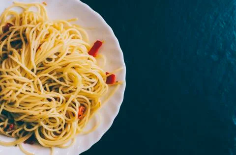 Pasta With Pepper Stock Photos