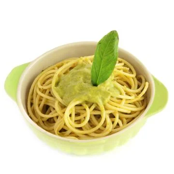 Pasta with pesto 写真素材