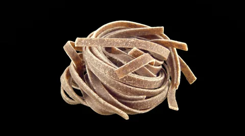 Pasta pizzoccheri isolated Video stock 34376294