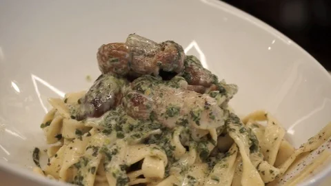 Pasta in a plate Stock Footage 113527264