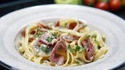 The pasta in the plate	 Stock Footage 116765743