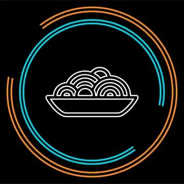 Pasta plate icon - vector spaghetti Stock Illustration